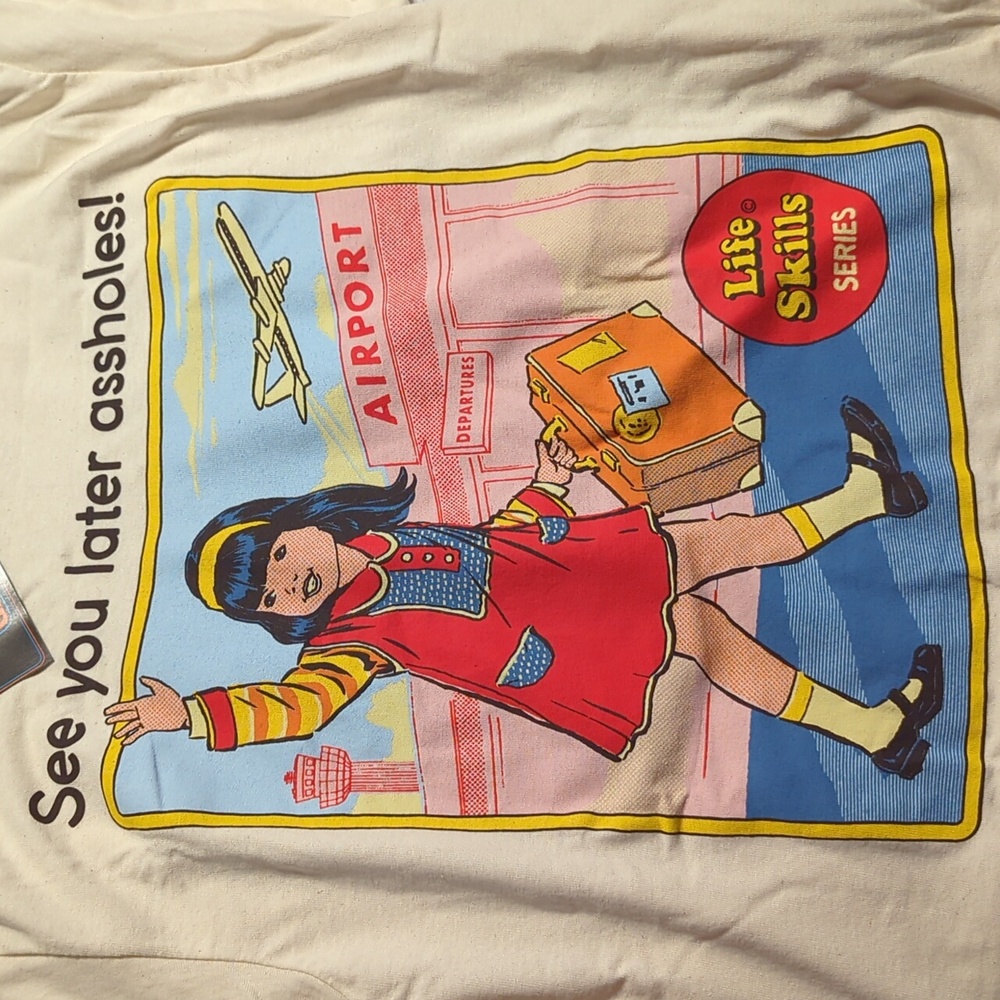 Steven Rhodes See You Later Off-White Tee Size M